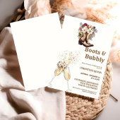 Elegant Boho Western Cowboy Vrijgezellenfeest Kaart