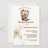 Elegant Boho Western Cowboy Vrijgezellenfeest Kaart (Voorkant)