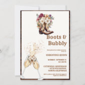 Elegant Boho Western Cowboy Vrijgezellenfeest Kaart (Voorkant)