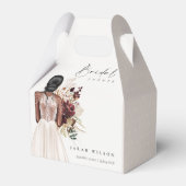 Elegant Boho White Wedding Gown Vrijgezellenfeest Bedankdoosjes (Achterkant)