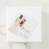 Elegant Boho White Wedding Gown Vrijgezellenfeest Bedankjes Labels (In situ)