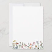 Elegant Boho Wild Flowers Wedding Kaart (Achterkant)