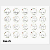 Elegant Boho Wildbloemen Baby shower Envelope Seal Ronde Sticker (Vel)