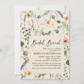 Elegant Boho Wildbloemen Bridal Brunch Shower Kaart (Voorkant)