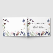 Elegant Boho Wildbloemen Sympathie Memorial Gastenboek (Volledig)