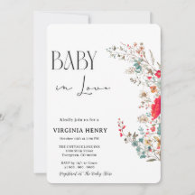 Elegant Boho Wildflower Baby shower