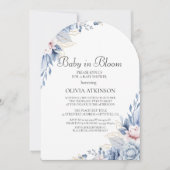 Elegant Boho Wildflower Baby shower Kaart (Voorkant)