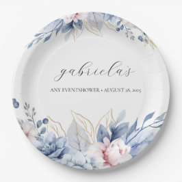 Elegant Boho Wildflower baby shower Papieren Bordje