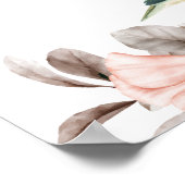 Elegant Boho Wildflower Baby shower Welkom Poster (Hoek)