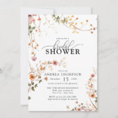 Elegant Boho Wildflower Bloemen Vrijgezellenfeest Kaart (Voorkant)