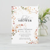 Elegant Boho Wildflower Bloemen Vrijgezellenfeest Kaart (Staand voorkant)