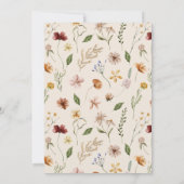 Elegant Boho Wildflower Bloemen Vrijgezellenfeest Kaart (Achterkant)