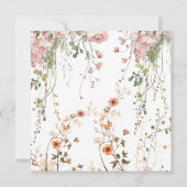 Elegant Boho Wildflower Bloemen Vrijgezellenfeest Kaart (Achterkant)