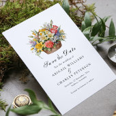 Elegant Boho Wildflower Bloom Save the date