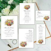 Elegant Boho Wildflower Bloom Save the date