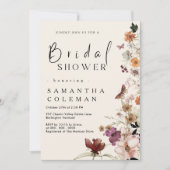 Elegant Boho Wildflower Blush Pastel Vrijgezellenf Kaart (Voorkant)