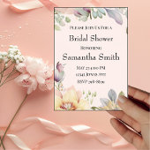 Elegant BOHO Wildflower Bridal Shower Invitation Kaart