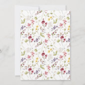 Elegant Boho Wildflower Bridal Shower Invitation Kaart (Achterkant)