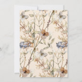 Elegant Boho Wildflower Elegant Vrijgezellenfeest Kaart (Achterkant)