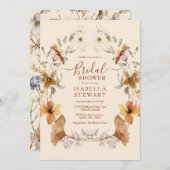 Elegant Boho Wildflower Elegant Vrijgezellenfeest Kaart (Voorkant / Achterkant)