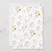 Elegant Boho Wildflower Floral Gradual Party Kaart (Achterkant)
