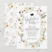 Elegant Boho Wildflower Floral Gradual Party Kaart (Voorkant / Achterkant)