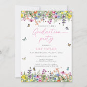 Elegant Boho Wildflower Floral Gradual Party Kaart (Voorkant)