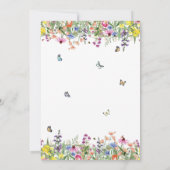 Elegant Boho Wildflower Floral Gradual Party Kaart (Achterkant)