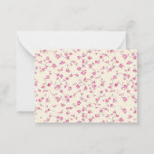 Elegant Boho Wildflower Gepersonaliseerde banketba Notitiekaartje (Achterkant)