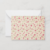 Elegant Boho Wildflower Gepersonaliseerde banketba Notitiekaartje (Achterkant)