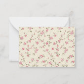 Elegant Boho Wildflower Gepersonaliseerde banketba Notitiekaartje (Achterkant)