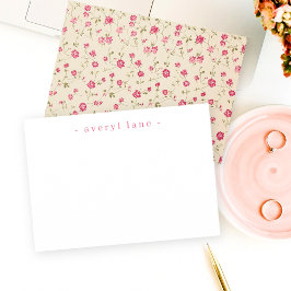 Elegant Boho Wildflower Gepersonaliseerde banketba Notitiekaartje