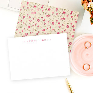 Elegant Boho Wildflower Gepersonaliseerde banketba Notitiekaartje