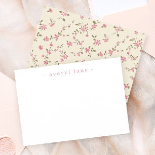 Elegant Boho Wildflower Gepersonaliseerde banketba Notitiekaartje