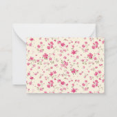 Elegant Boho Wildflower Gepersonaliseerde banketba Notitiekaartje (Achterkant)