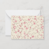 Elegant Boho Wildflower Gepersonaliseerde banketba Notitiekaartje (Achterkant)