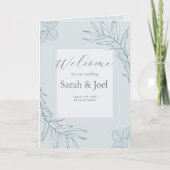 Elegant Boho Wildflower huwelijksprogramma Programma (Voorkant)