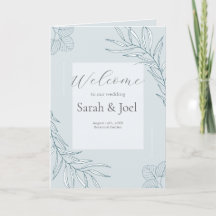 Elegant Boho Wildflower huwelijksprogramma