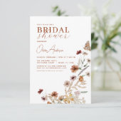 Elegant Boho Wildflower Meadow Vrijgezellenfeest Kaart (Staand voorkant)