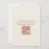 Elegant Boho Wildflower QR Code Vrijgezellenfeest Kaart (Achterkant)