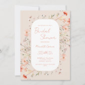 Elegant Boho Wildflower Vrijgezellenfeest Kaart (Voorkant)