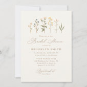 Elegant Boho Wildflower Vrijgezellenfeest Kaart (Voorkant)