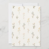 Elegant Boho Wildflower Vrijgezellenfeest Kaart (Achterkant)