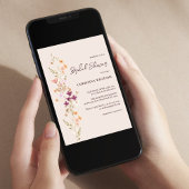 Elegant Boho Wildflower Vrijgezellenfeest Kaart