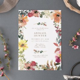 Elegant Boho Wildflower Vrijgezellenfeest Kaart