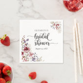 Elegant Boho Wildflower Vrijgezellenfeest Servet (Insitu)