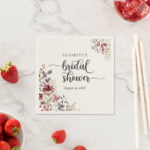 Elegant Boho Wildflower Vrijgezellenfeest Servet (Insitu)