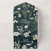 Elegant Boho Wildflower Wedding All In One Uitnodiging (Buitenkant)