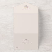 Elegant Boho Wildflower Wedding All In One Uitnodiging (Buitenkant)