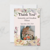 Elegant BOHO Wildflower Wedding Bedankkaart (Voorkant)